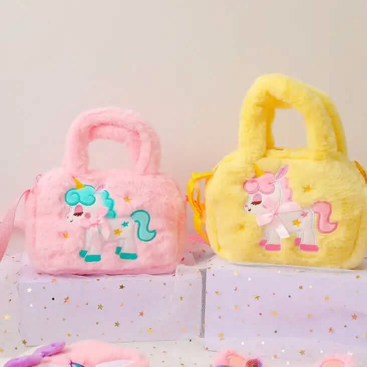 Kawaii Unicorn Pattern Plush Bag
