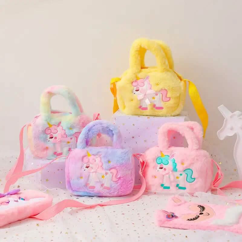 Kawaii Unicorn Pattern Plush Bag