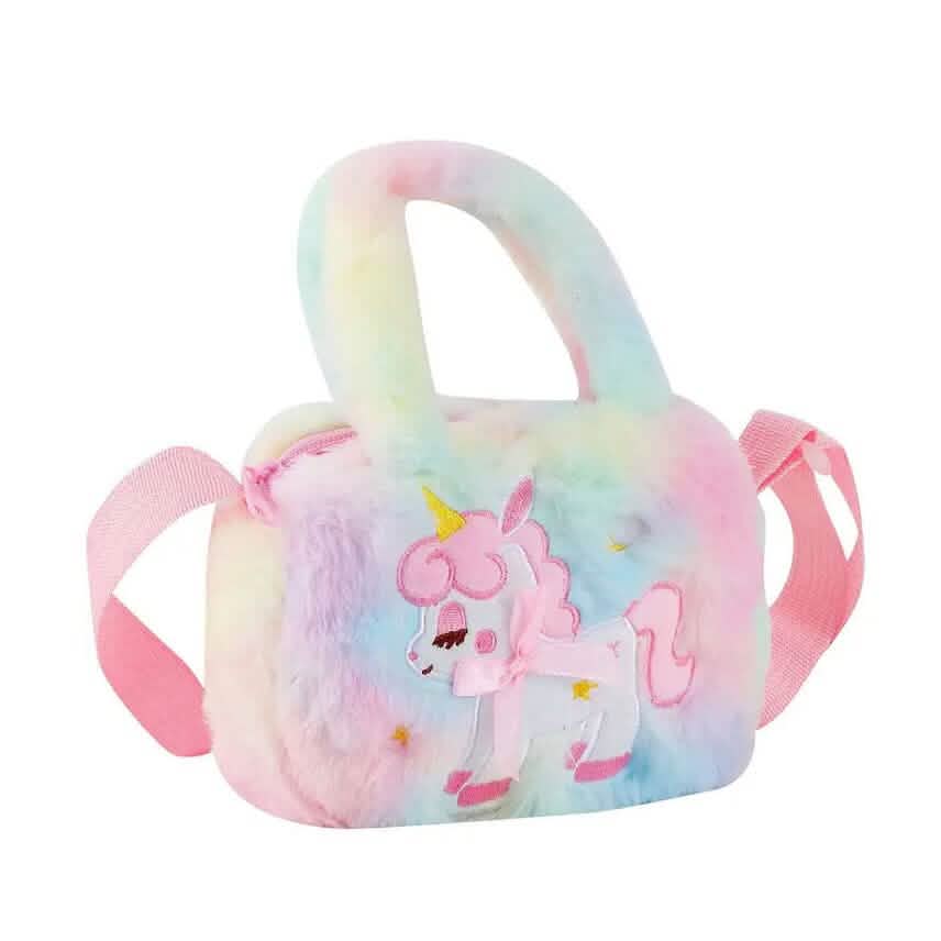 Kawaii Unicorn Pattern Plush Bag