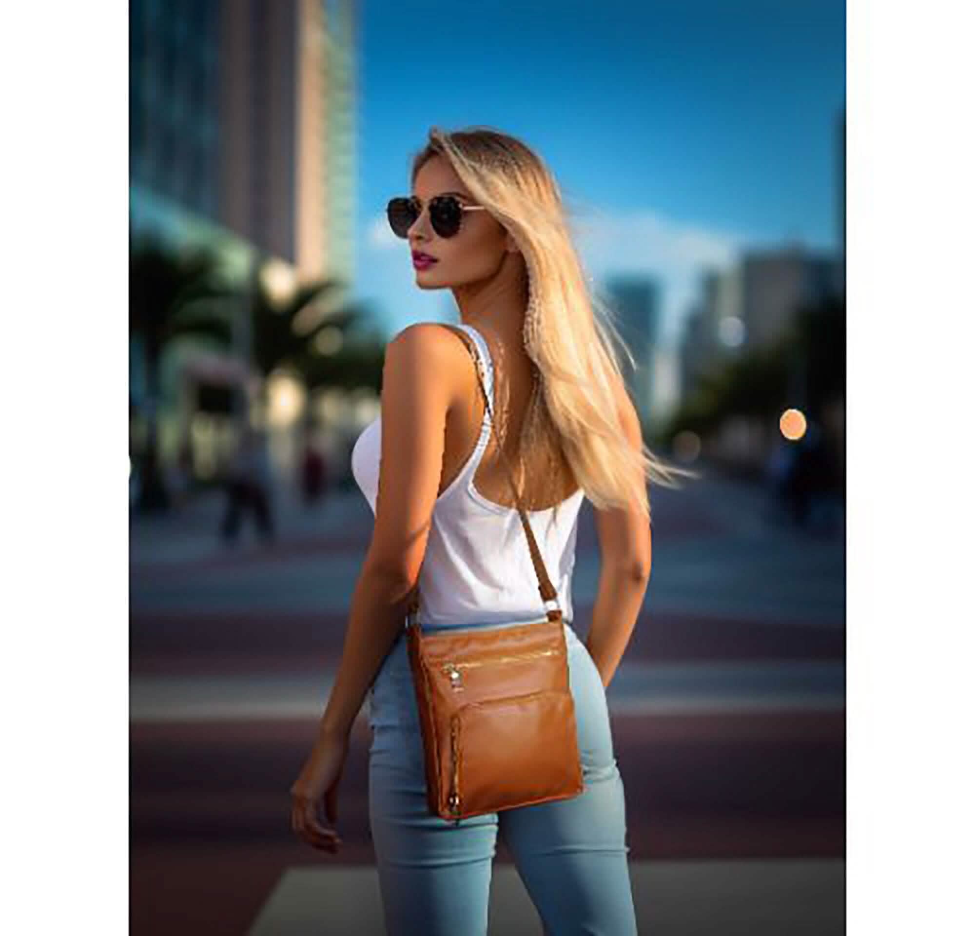 Real Leather Crossbody Bag for Women