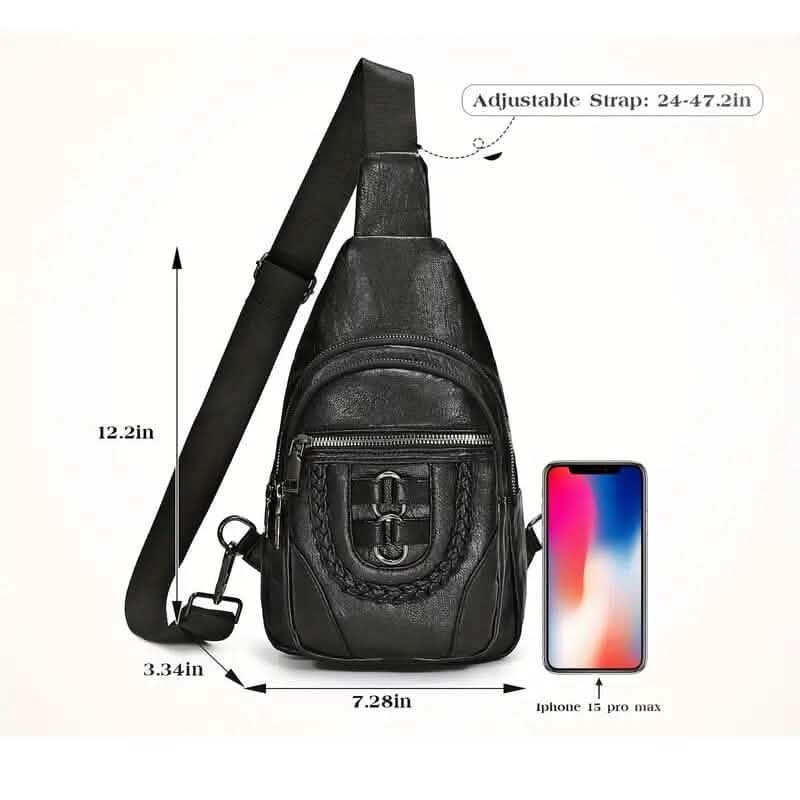 Retro PU Leather Crossbody Bag