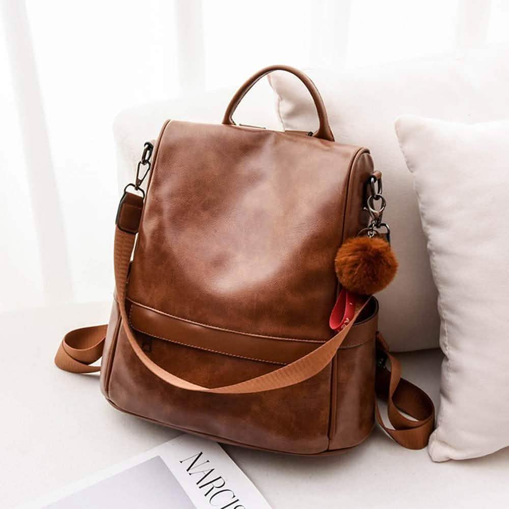 Women Backpack Purse PU Leather Anti-theft Casual Shoulder Bag